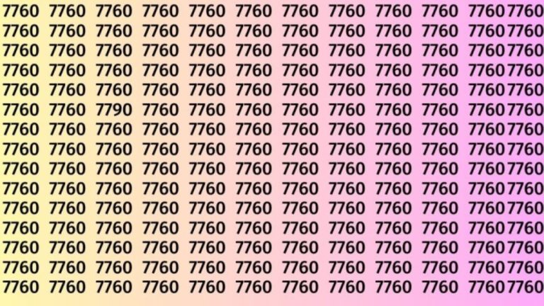 Optical Illusion: If you have Eagle Eyes find the Number 7790 in 10 Seconds