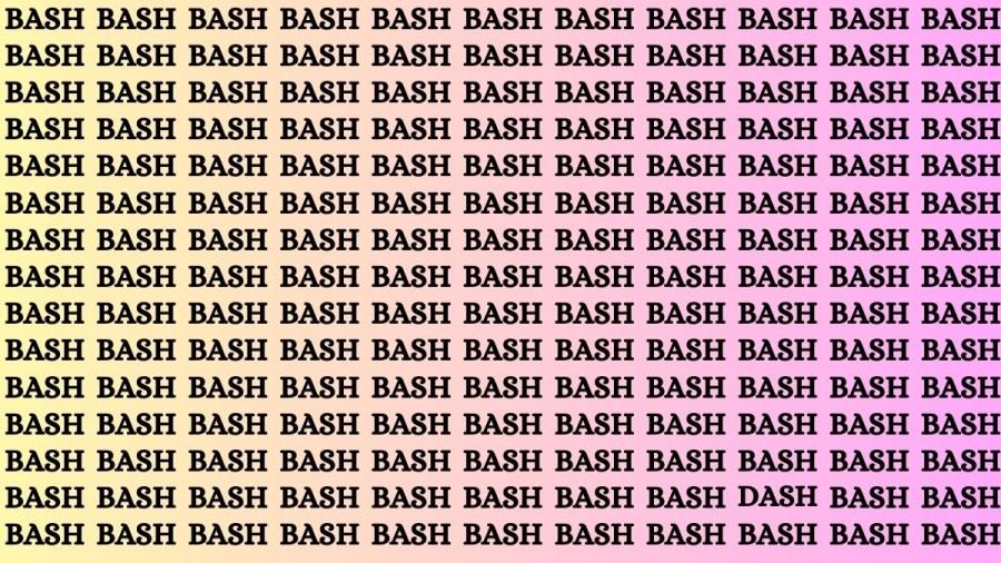 Brain Teaser: If you have Hawk Eyes Find the Word Dash among Bash in 15 Secs