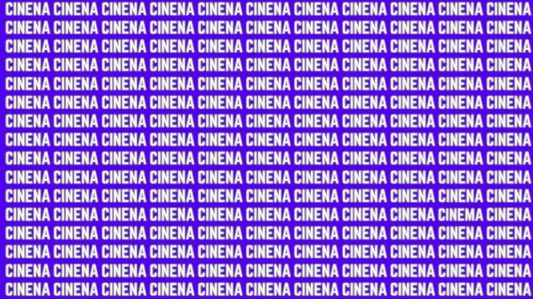 Brain Test: If you have Hawk Eyes Find the word Cinema in 15 Secs