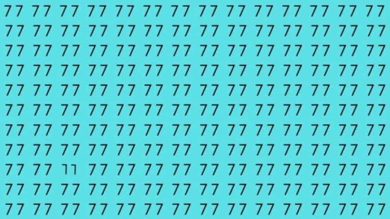 Observation Skills Test: Can you find the number 11 among 77 in 10 seconds?