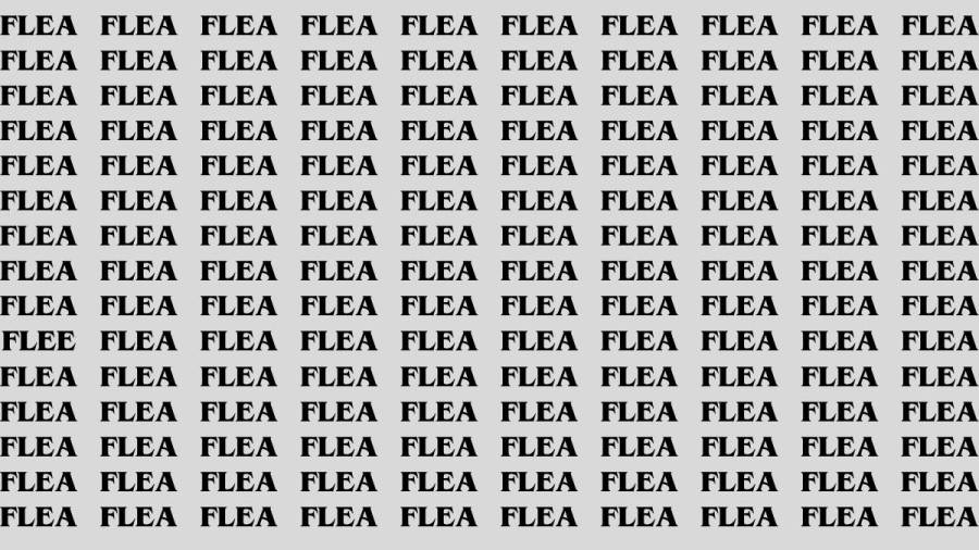 Brain Teaser: If you have Eagle Eyes Find the Word Flee among Flea in 13 Secs