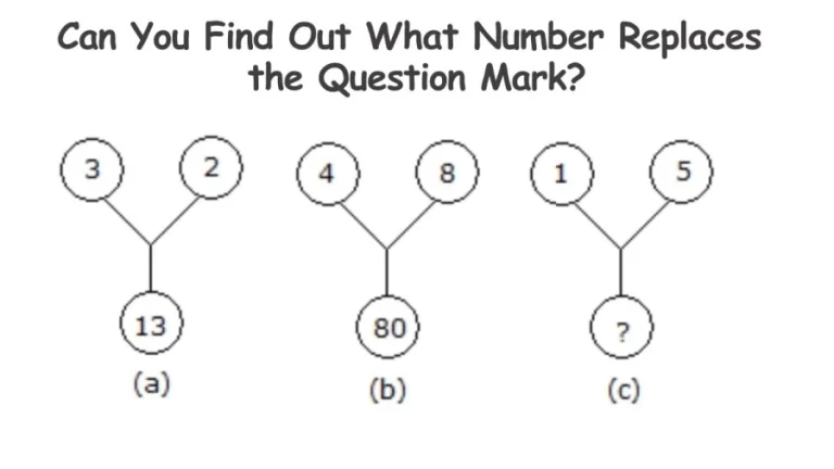 Brain Teaser: Can You Find Out What Number Replaces the Question Mark?