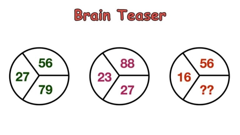 Brain Teaser – Can you Find the Missing Number? Math Circle Puzzle