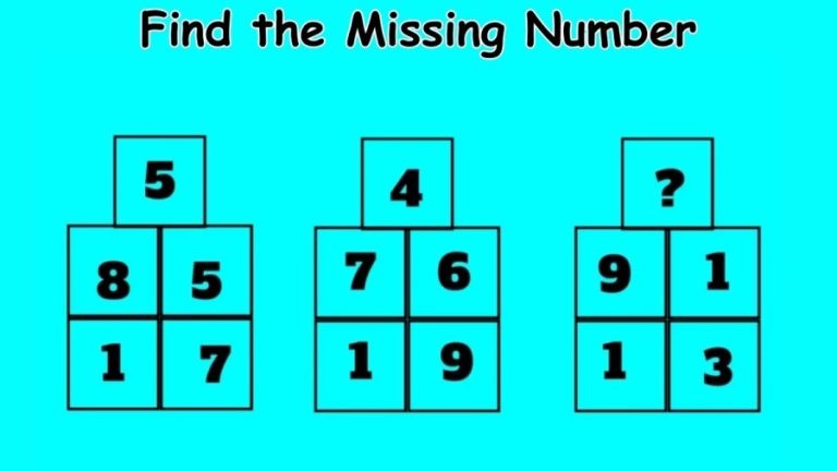 Brain Teaser – Find the Missing Number in This Tricky Math Puzzle