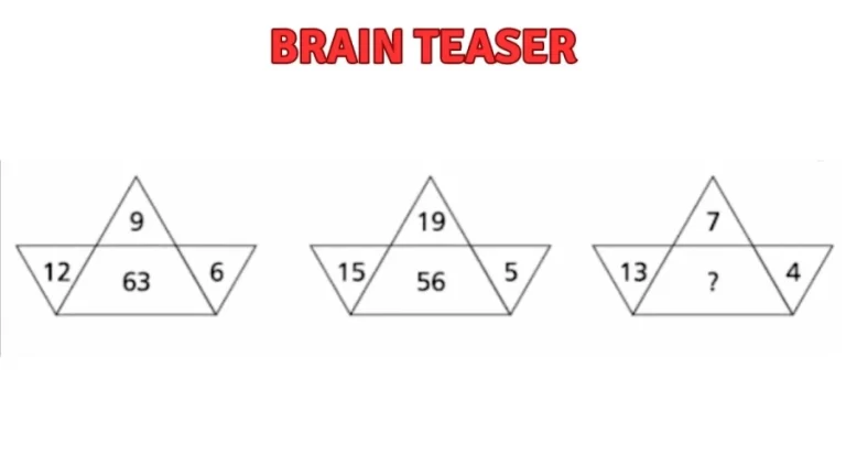 Brain Teaser: Find the Missing Number in this Maths Test