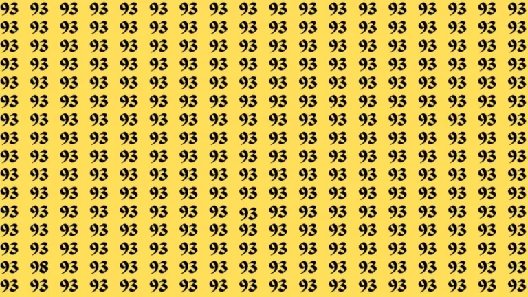 Brain Teaser: If you have 50/50 vision find the Number 98 in 15 Seconds