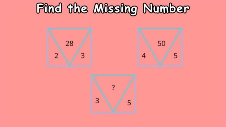 Brain Teaser – Only a Genius Can Find the Missing Number