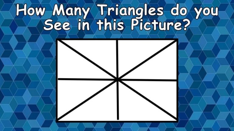 Brain Teaser Test – How Many Triangles Do You See in this Picture?