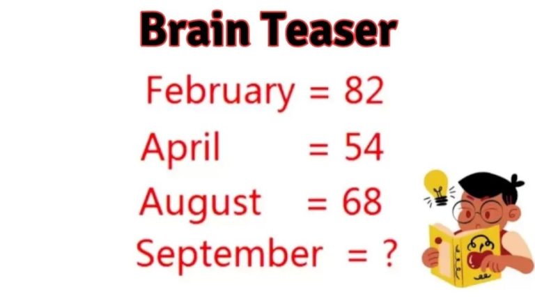 Brain Teaser: Using the Clues find the Value of September