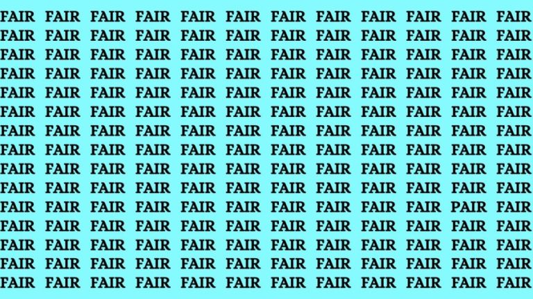 Brain Test: Can You Find Pair among Fair in 25 Secs?