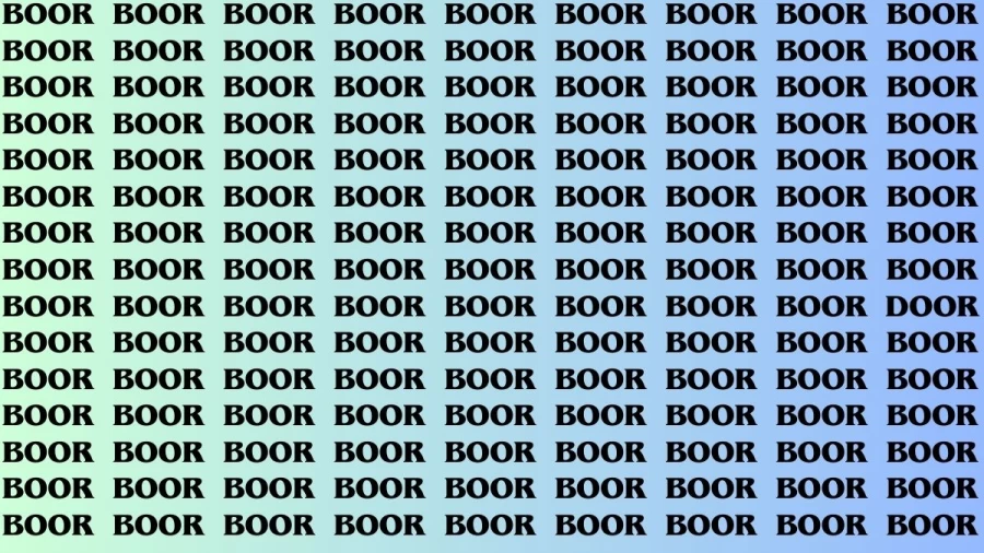 Brain Test: Can You Find the Word DOOR in 30 Secs