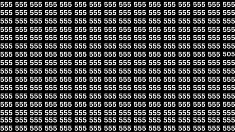 Brain Test: Can you find the Number 505 among 555 in 15 seconds?