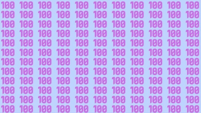 Brain Test: Can you find the number 180 among 100 in 10 seconds?