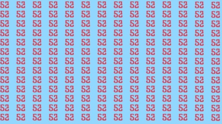 Brain Test: Can you find the number 55 among 52 in 10 seconds?