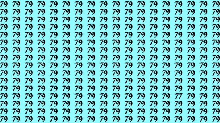 Brain Test: If you have 50/50 vision find the Number 77 among 79 in 12 Seconds