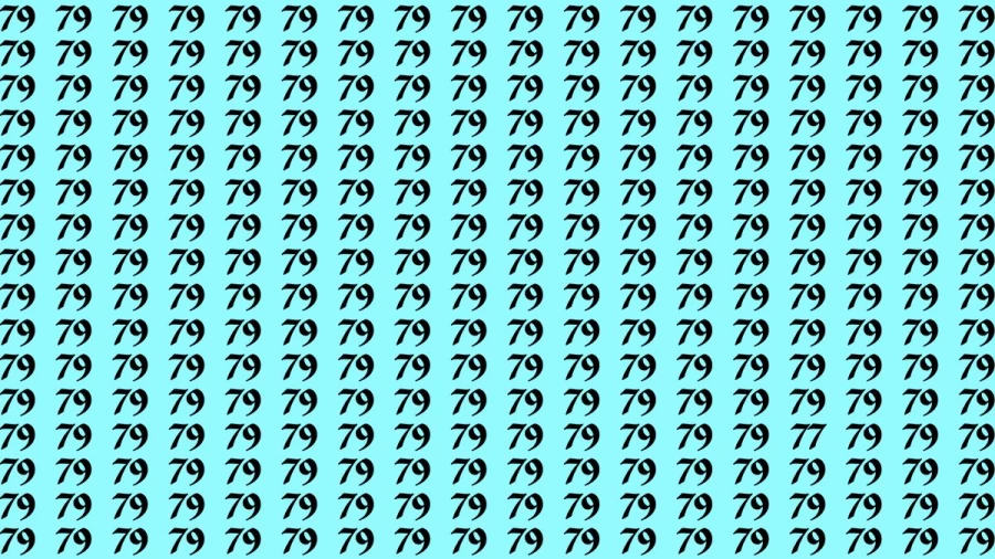 Brain Test: If you have 50/50 vision find the Number 77 among 79 in 12 Seconds