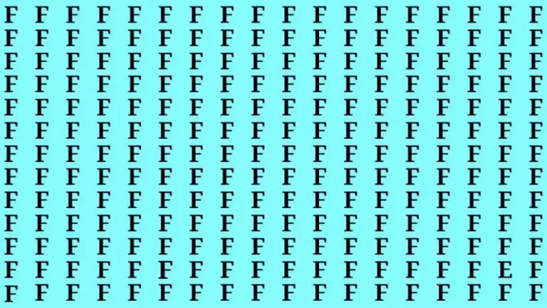 Brain Test: If you have Eagle Eyes Find E among F in 15 Secs