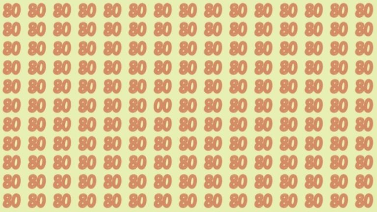 Can You Spot 00 among 80 in 10 Seconds? Explanation and Solution to the Optical Illusion