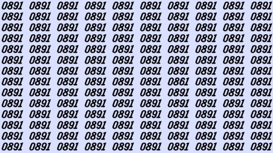 Can You Spot 0861 among 0891 in 7 Seconds? Explanation And Solution To The Optical Illusion