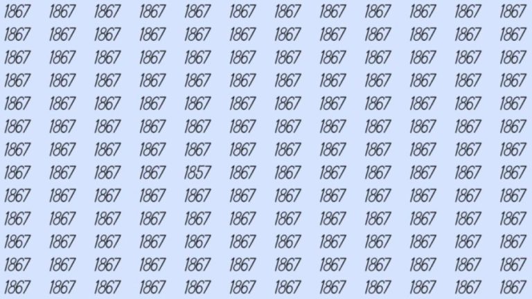 Can You Spot 1857 among 1867 in 7 Seconds? Explanation And Solution To The Optical Illusion