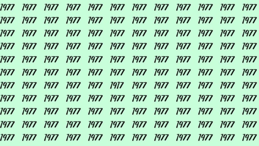 Can You Spot 1917 among 1977 in 30 Seconds? Explanation And Solution To The Optical Illusion