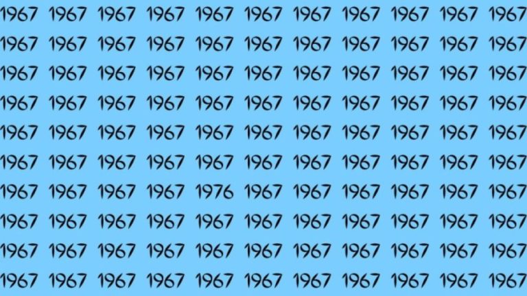 Can You Spot 1976 among 1967 in 20 Seconds? Explanation and Solution to the Optical Illusion