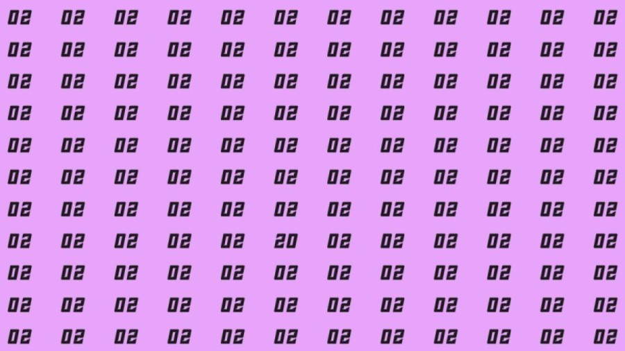 Can You Spot 20 among 02 in 10 Seconds? Explanation and Solution to the Optical Illusion