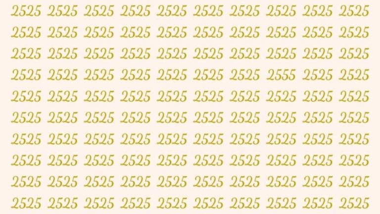 Can You Spot 2555 among 2525 in 15 Seconds? Explanation and Solution to the Optical Illusion