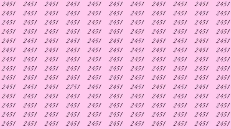 Can You Spot 2751 among 2451 in 9 Seconds? Explanation and Solution to the Optical Illusion