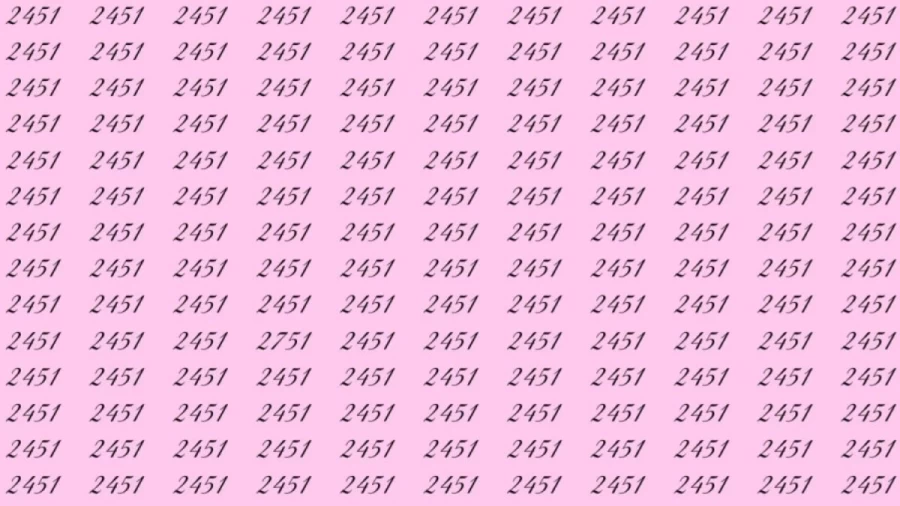 Can You Spot 2751 among 2451 in 9 Seconds? Explanation and Solution to the Optical Illusion