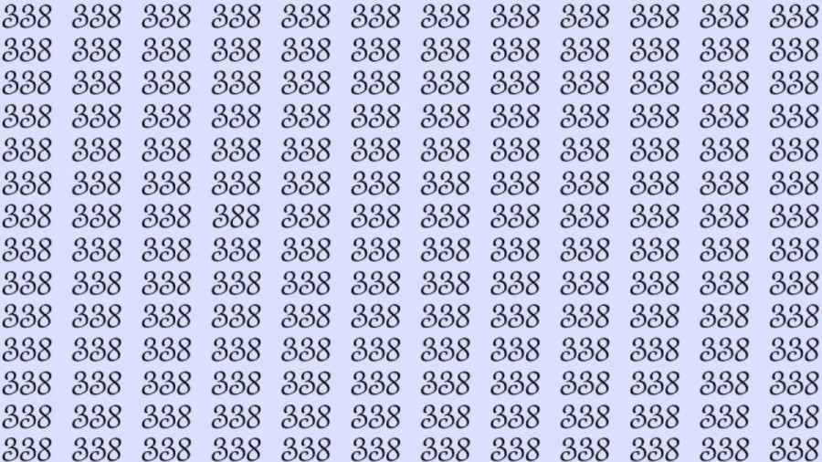 Can You Spot 388 among 338 in 30 Seconds? Explanation and Solution to the Optical Illusion