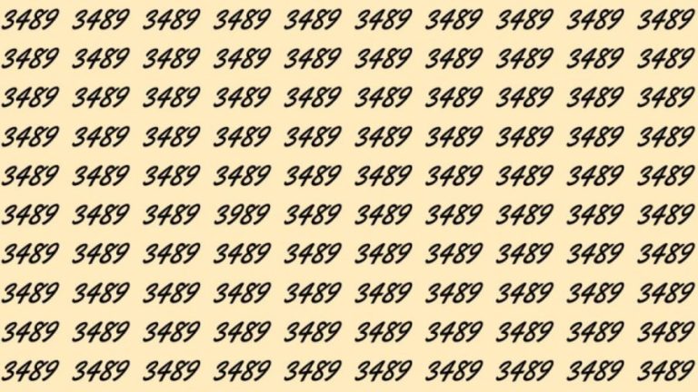 Can You Spot 3989 among 3489 in 30 Seconds? Explanation And Solution to the Optical Illusion