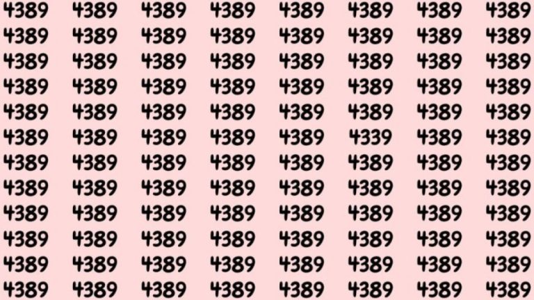 Can You Spot 4339 among 4389 in 30 Seconds? Explanation and Solution to the Optical Illusion