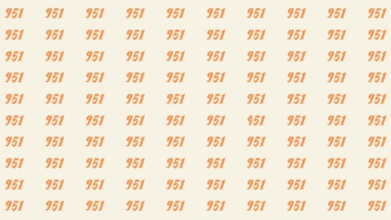 Can You Spot 451 among 951 in 20 Seconds? Explanation and Solution to the Optical Illusion