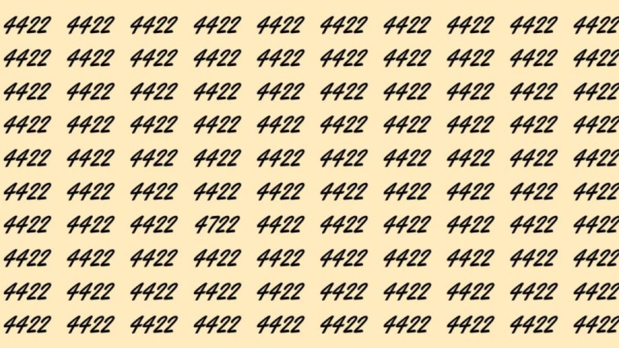 Can You Spot 4722 among 4422 in 30 Seconds? Explanation and Solution to the Optical Illusion