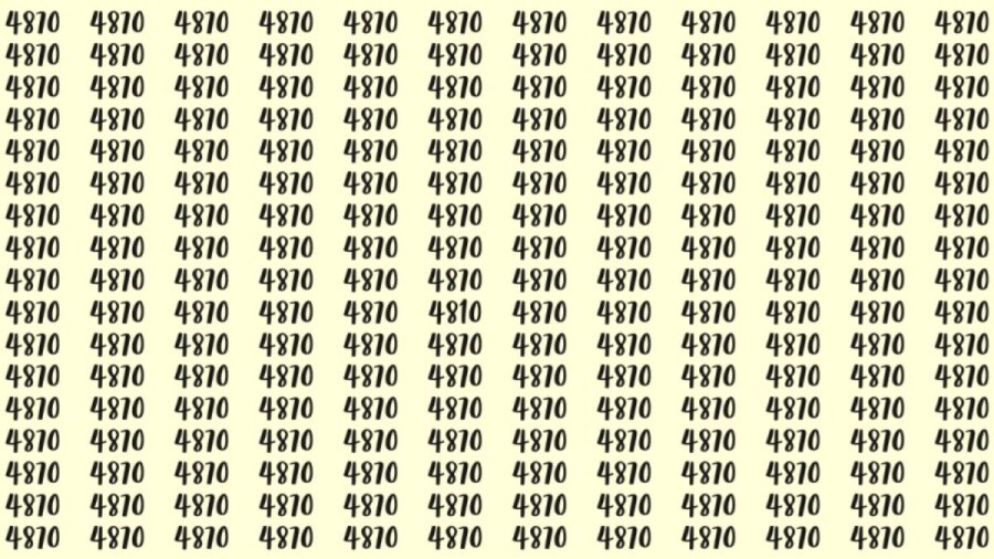 Can You Spot 4810 among 4870 in 15 Seconds? Explanation and Solution to the Optical Illusion