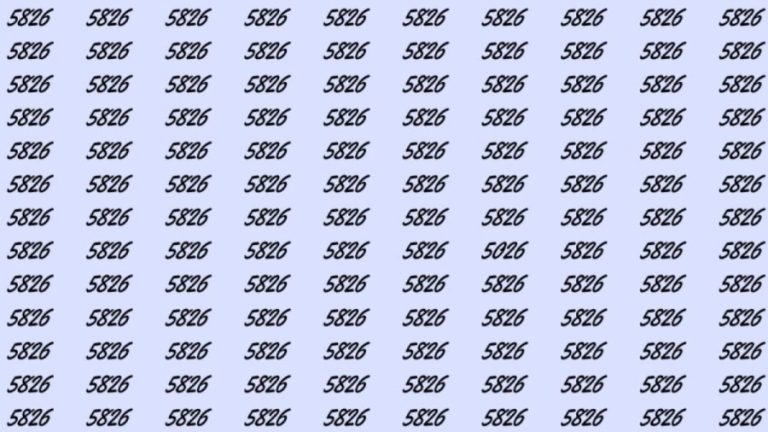 Can You Spot 5026 among 5826 in 7 Seconds? Explanation and Solution to the Optical Illusion