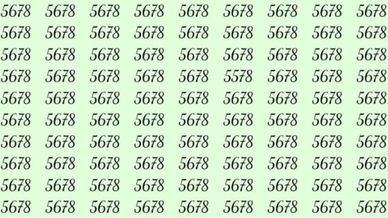 Can You Spot 5578 among 5678 in 30 Seconds? Explanation And Solution To The Optical Illusion