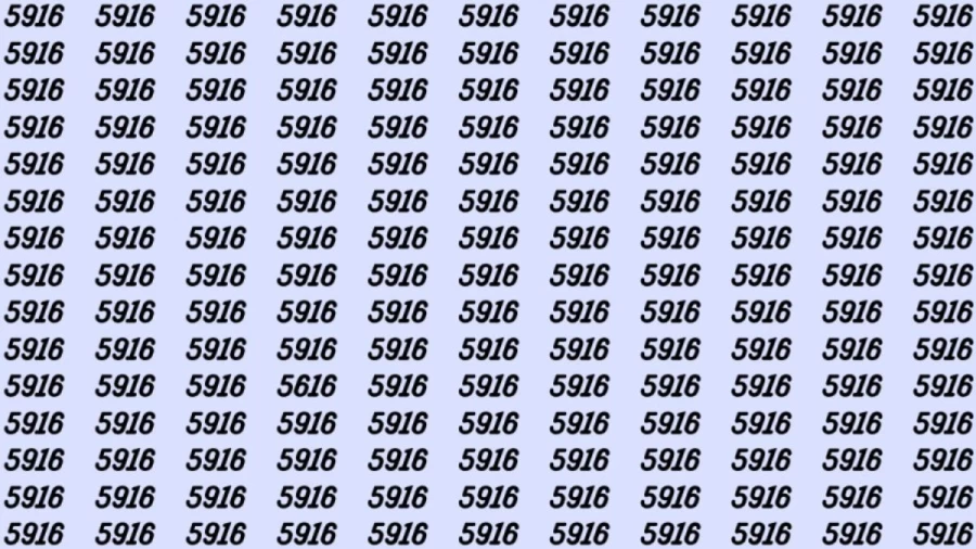 Can You Spot 5616 among 5916 in 7 Seconds? Explanation And Solution To The Optical Illusion