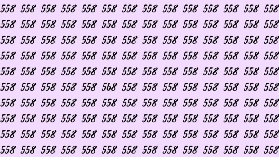 Can You Spot 568 among 558 in 30 Seconds? Explanation and Solution to the Optical Illusion