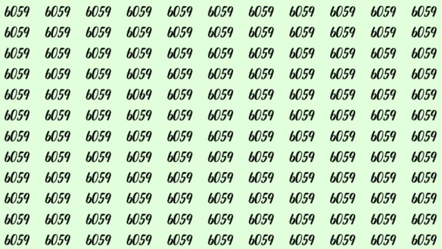 Can You Spot 6069 among 6059 in 5 Seconds? Explanation And Solution To The Optical Illusion