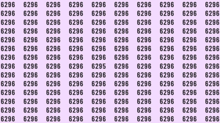 Can You Spot 6295 among 6296 in 15 Seconds? Explanation And Solution To The Optical Illusion