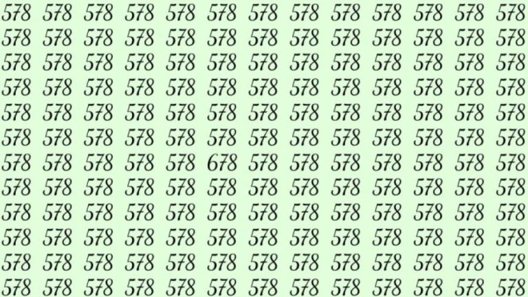 Can You Spot 678 among 578 in 30 Seconds? Explanation and Solution to the Optical Illusion