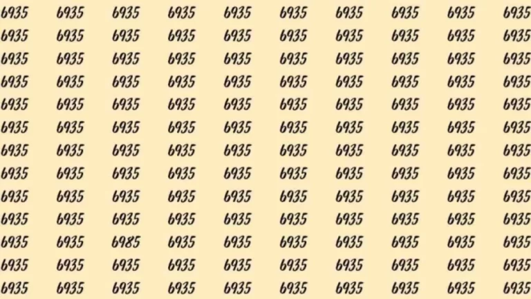 Can You Spot 6985 among 6935 in 10 Seconds? Explanation and Solution to the Optical Illusion