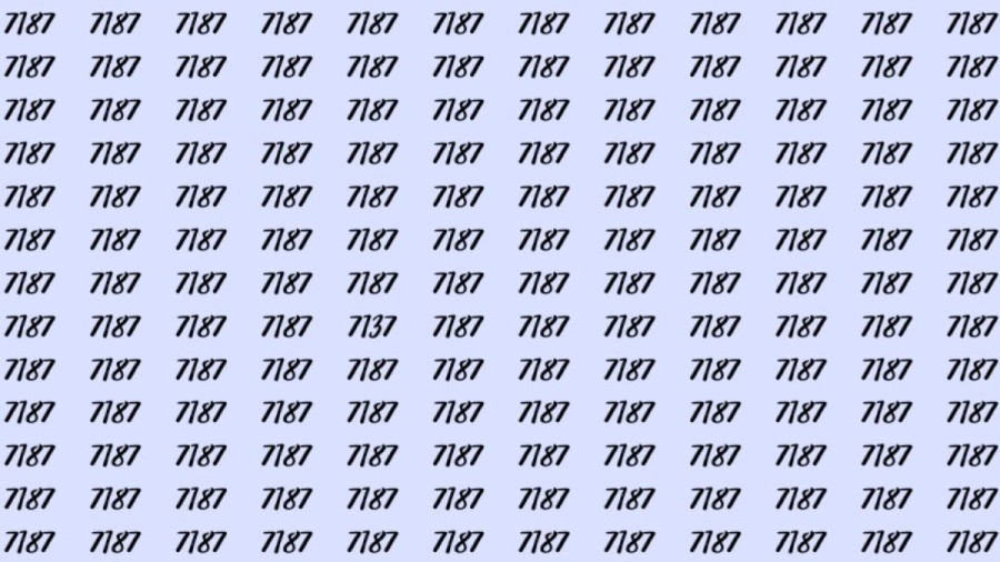 Can You Spot 7137 among 7187 in 15 Seconds? Explanation and Solution to the Optical Illusion