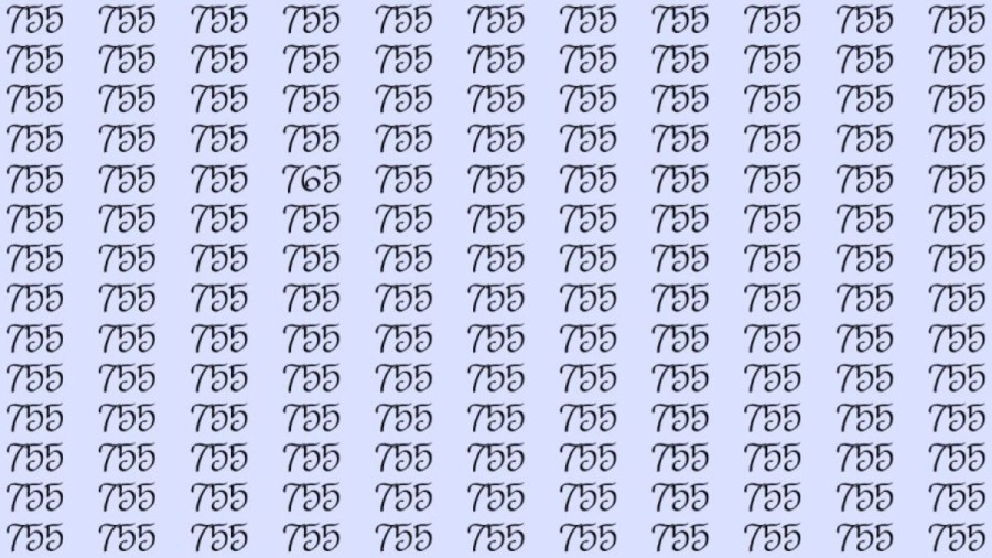 Can You Spot 765 among 755 in 30 Seconds? Explanation and Solution to the Optical Illusion