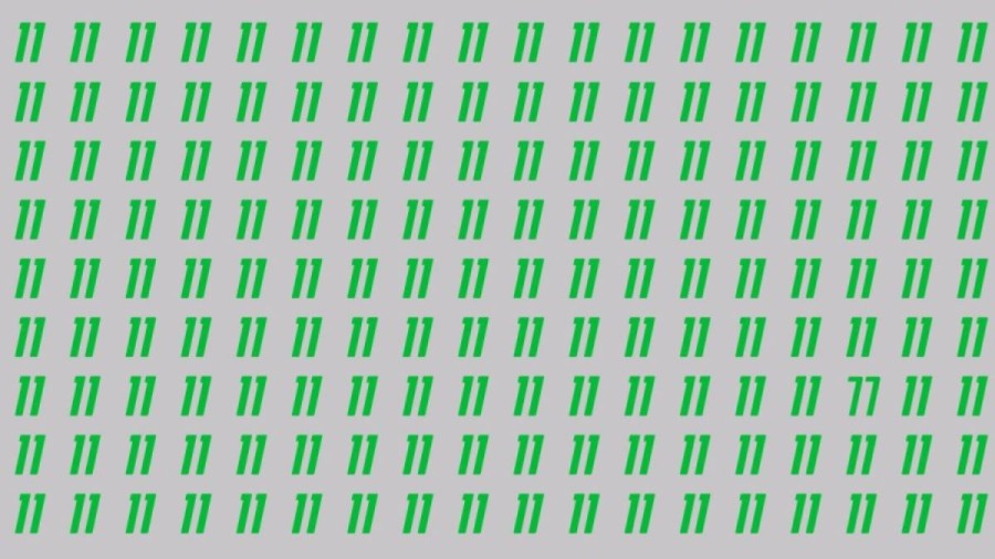 Can You Spot 77 among 11 in 12 Seconds? Explanation and Solution to the Optical Illusion