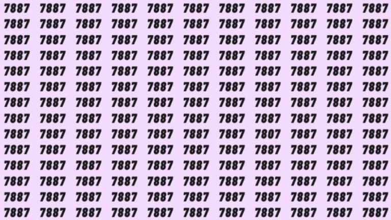 Can You Spot 7807 among 7887 in 30 Seconds? Explanation and Solution to the Optical Illusion