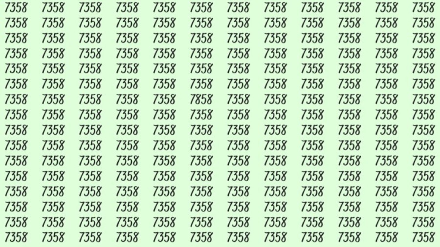 Can You Spot 7858 among 7358 in 20 Seconds? Explanation and Solution to the Optical Illusion