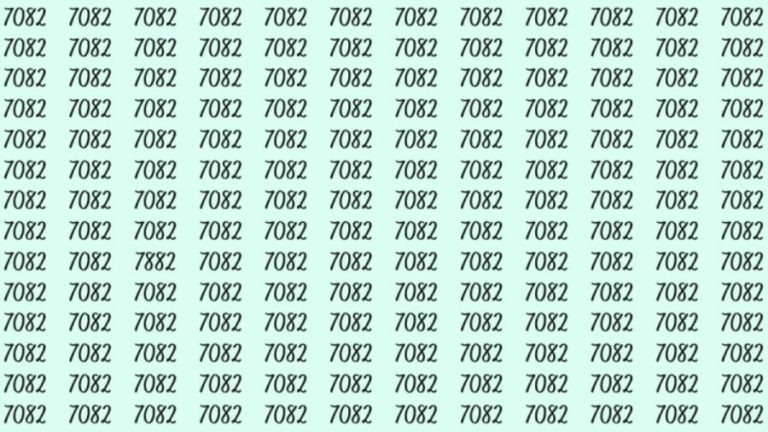 Can You Spot 7882 among 7082 in 15 Seconds? Explanation and Solution to the Optical Illusion